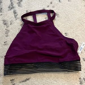 NWT Victoria’s Secret, sports bra and eggplant, purple color, size medium